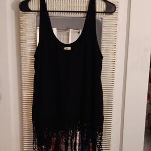 O'Neill Black Tank Top with Fringe